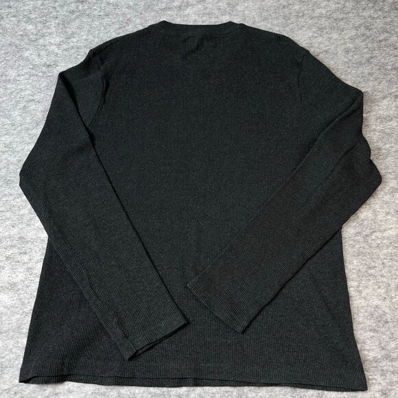 Aeropostale Mens 2XL Charcoal Gray Long Sleeve Ribbed Knit Pullover - Picture 6 of 6
